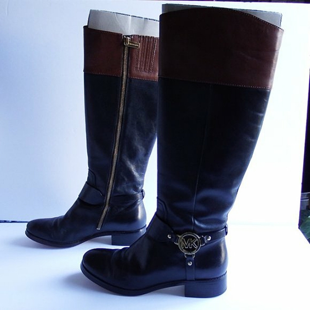 Michael Kors 2-Tone Riding Boots 7M - Picture 2 of 12